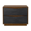 Michael Amini Kayner 2-Drawer Nightstand - Charcoal