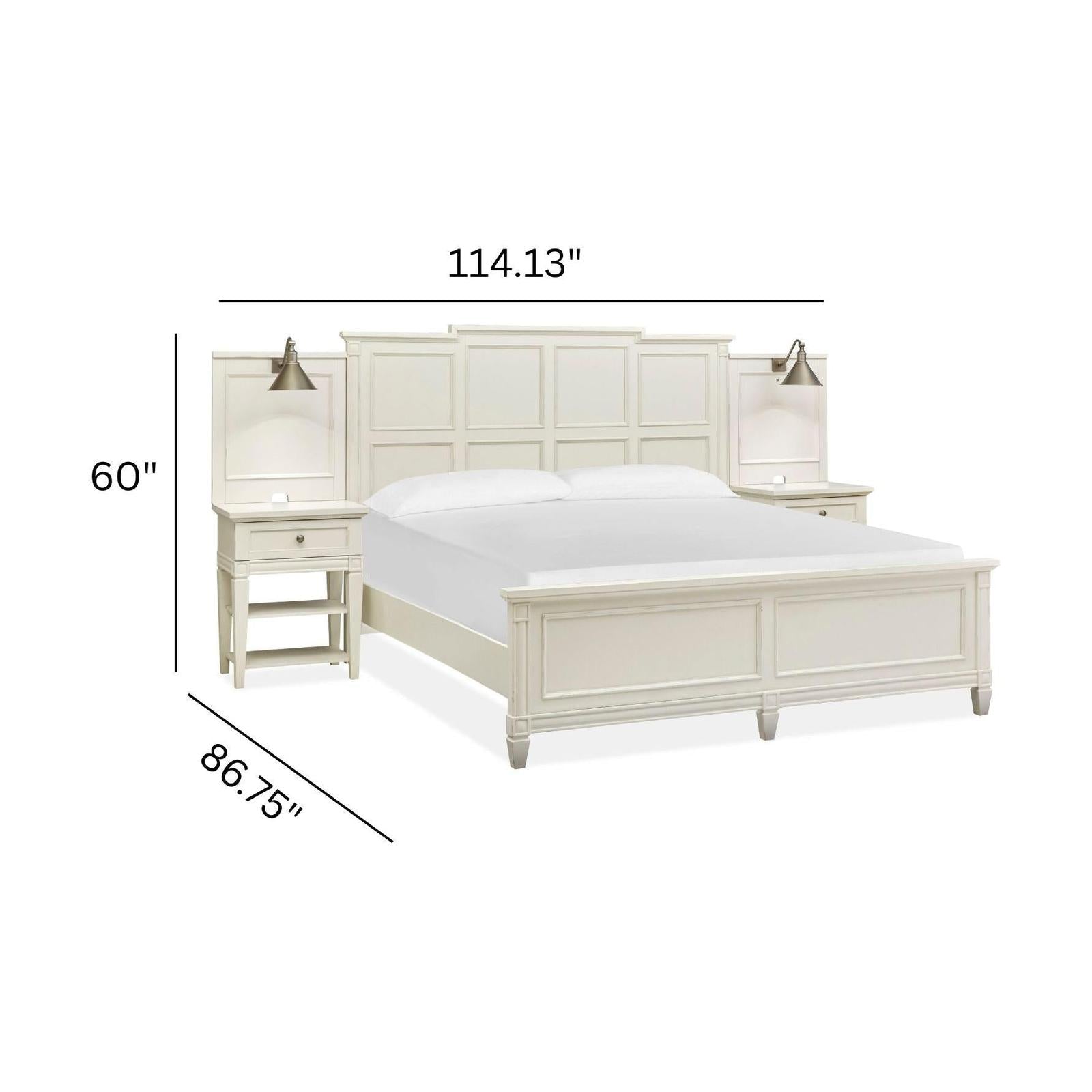 Magnussen Home Willowbrook Egg Shell White Bed