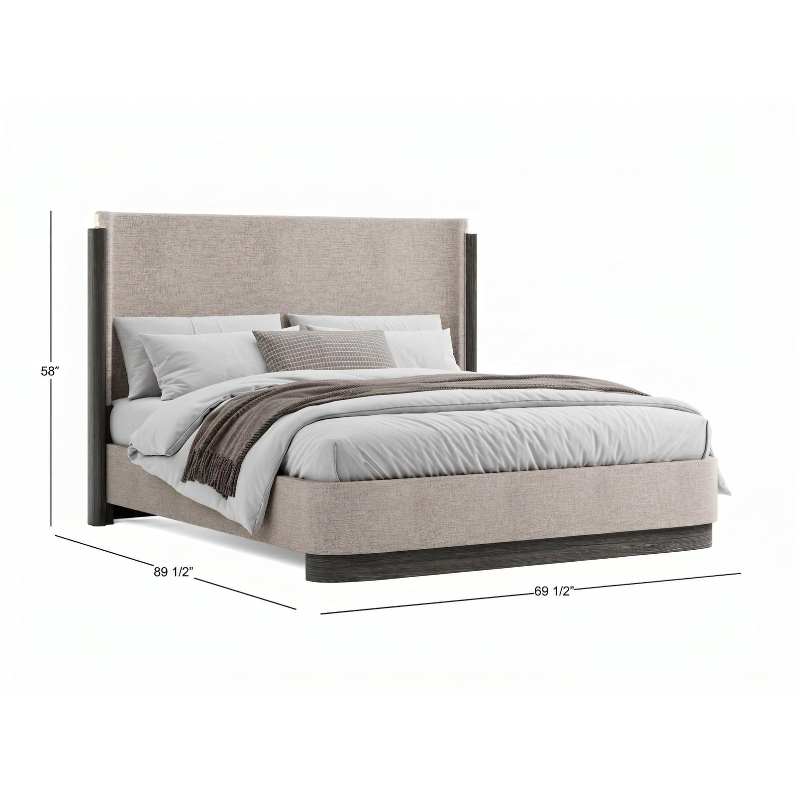Magnussen Home Keaton Black Upholstered Panel Bed