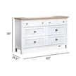 Salt Life Home Windmill Harbour White Whisp and Sand Double Drawer Dresser