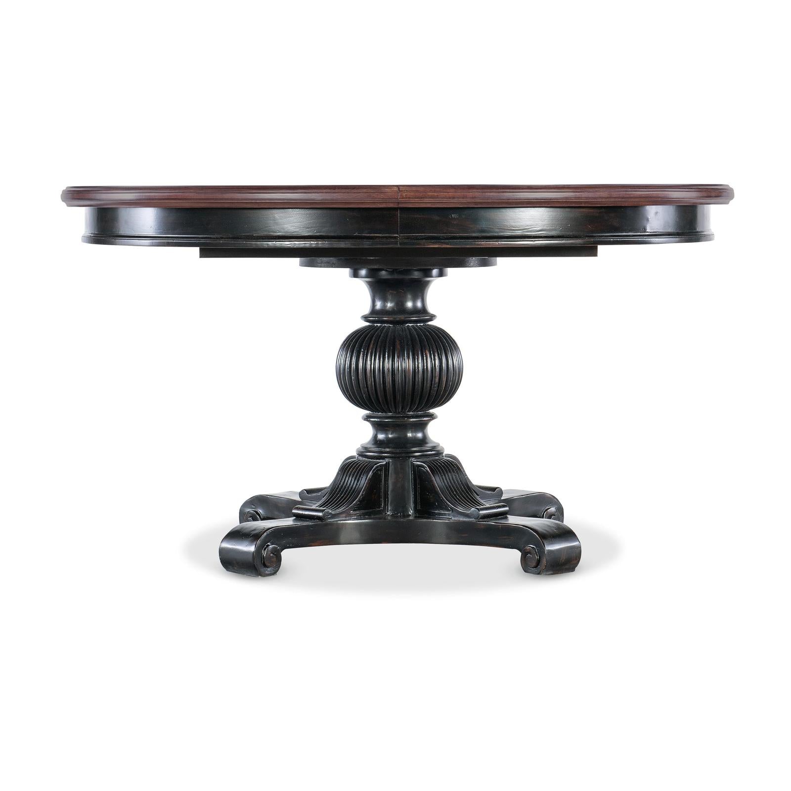 Hooker Furniture Charleston Round Pedestal Dining Table with 1-20in Leaf