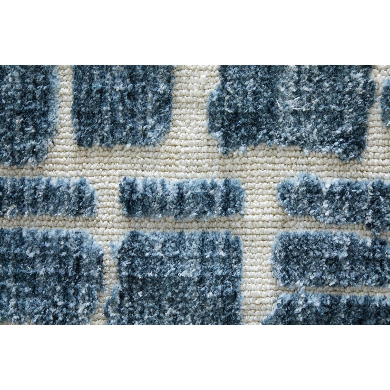 Feizy Colton 8A58F Modern Abstract Rug in Blue/Ivory
