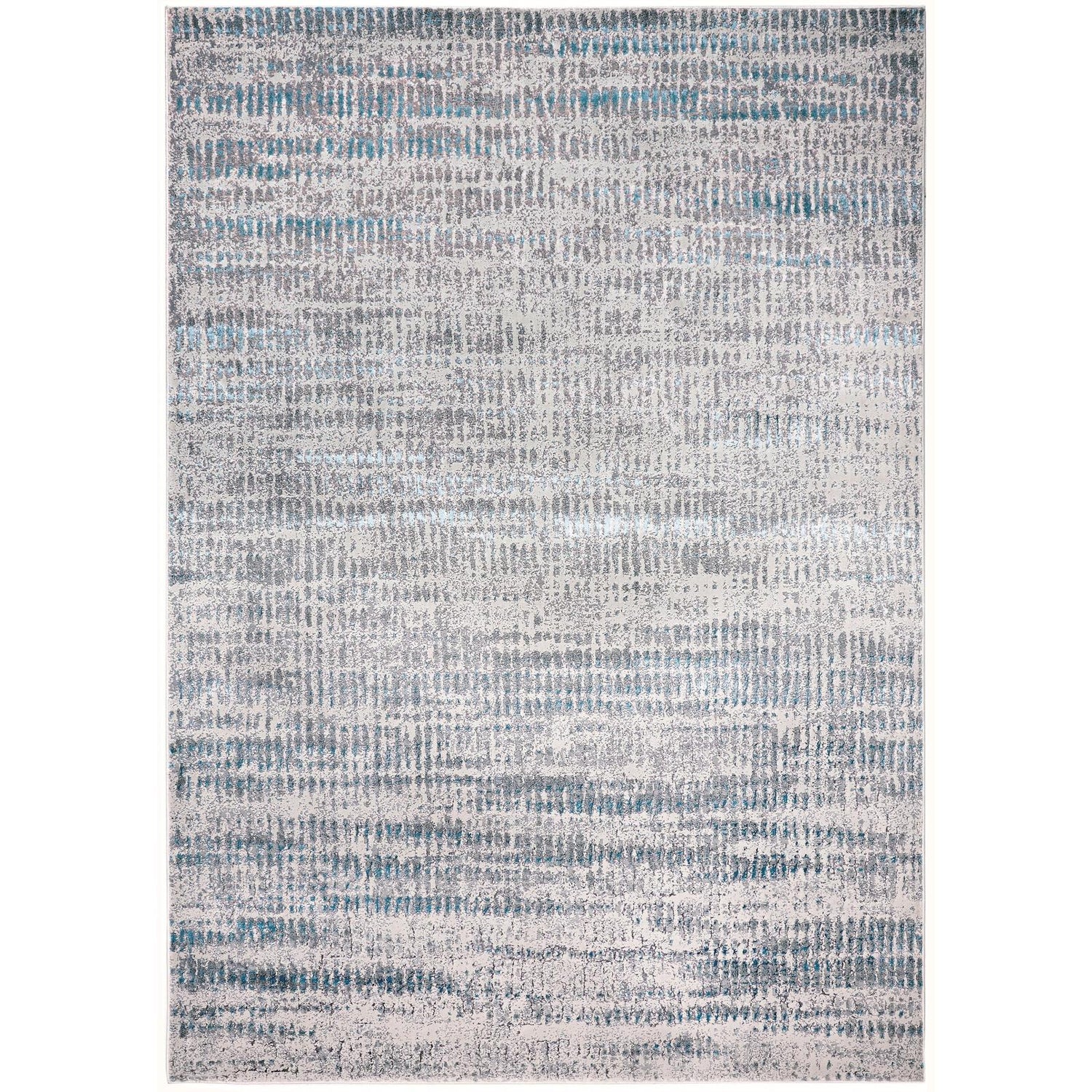 Feizy Azure 3402F Modern Abstract Rug in Blue/Gray/Ivory