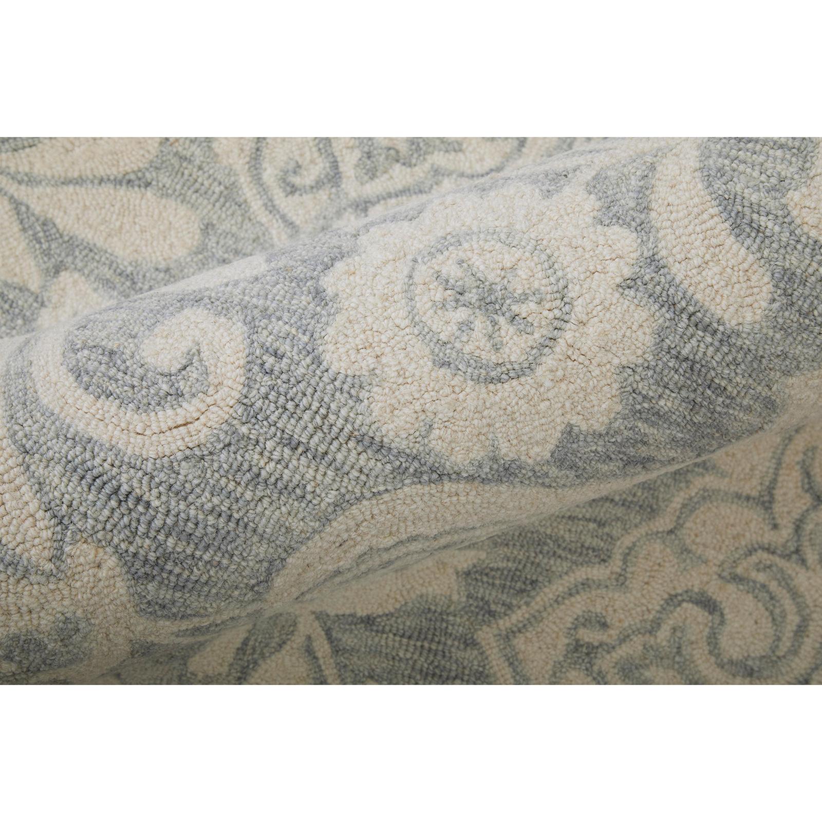Feizy Belfort 8776F Transitional Medallion Rug in Blue/Ivory