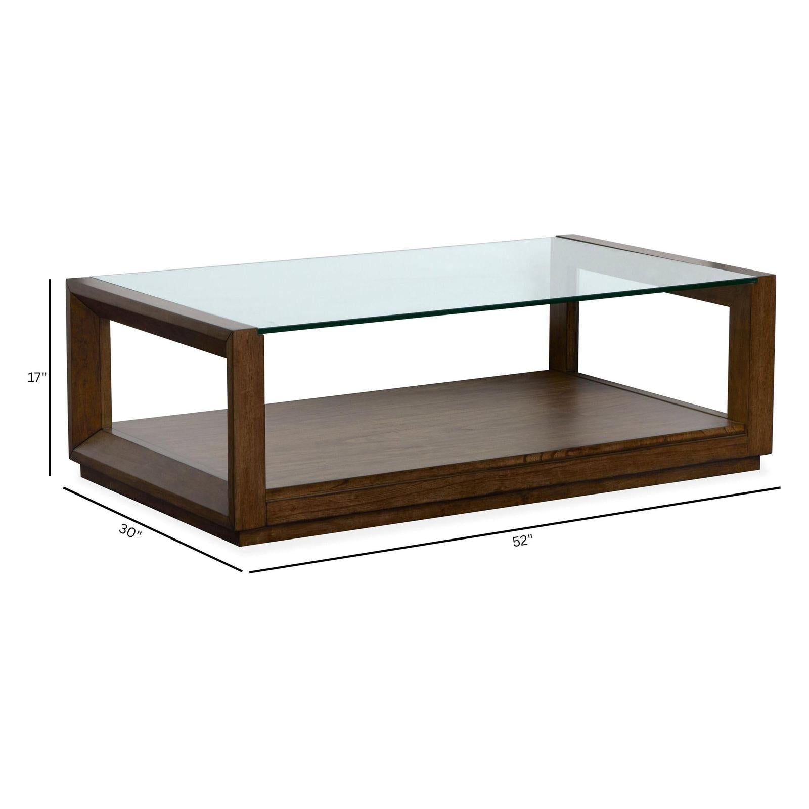 Magnussen Home Sebastian Cinnamon Rectangular Cocktail Table With Casters