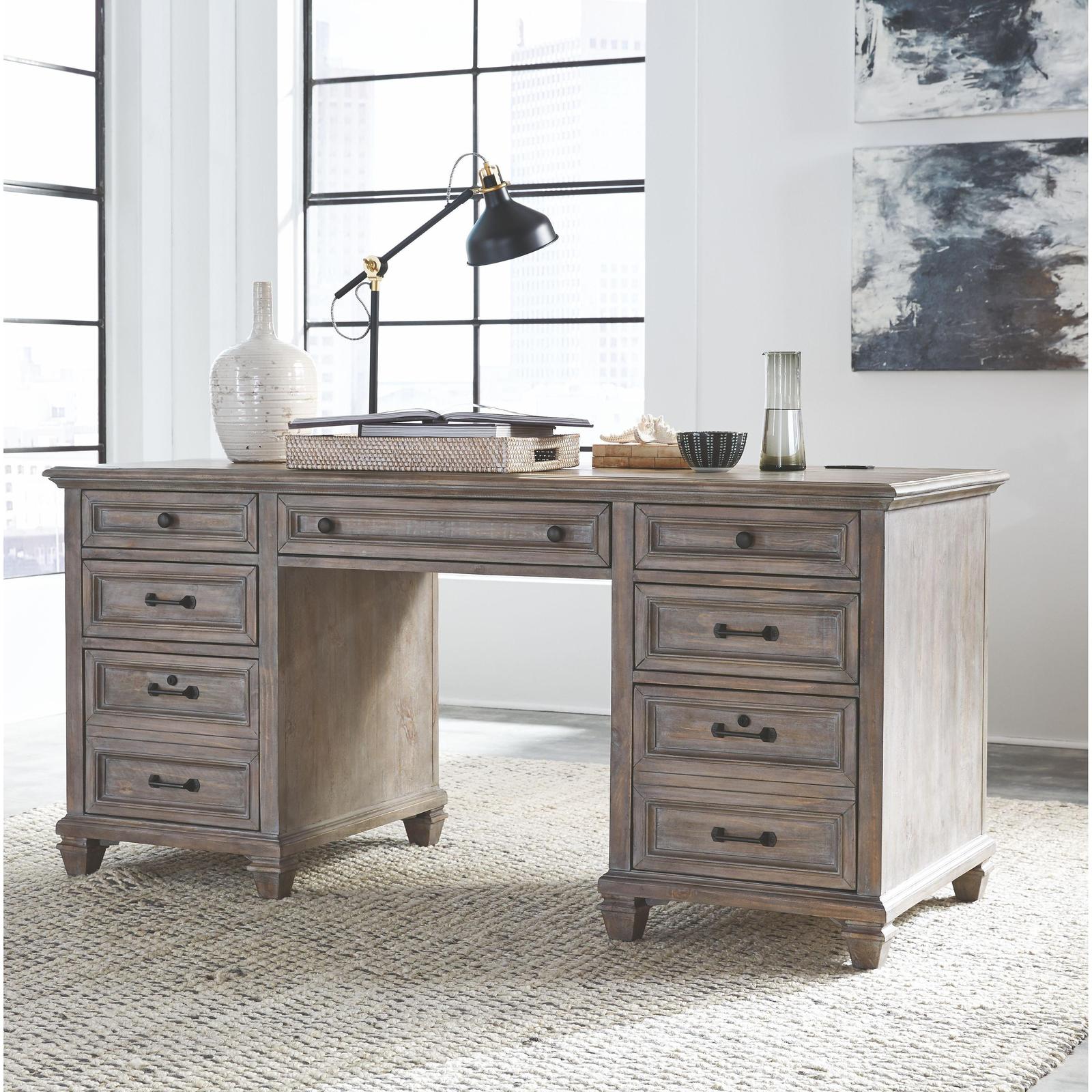 Magnussen Home Lancaster Dovetail Grey Executive Desk