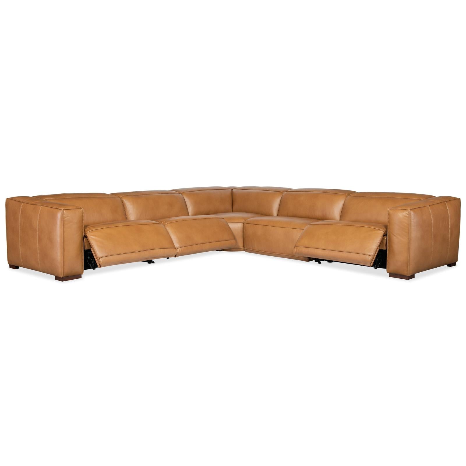 Hooker Furniture Fresco 5 Seat Sectional with Power Recline & Power Headrest