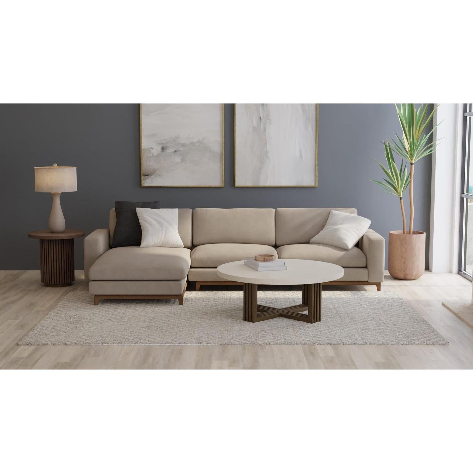 Feizy Enzo 8737F Transitional Geometric Rug in Tan/Ivory