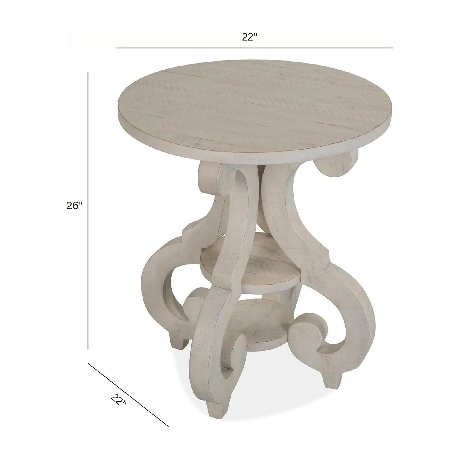 Magnussen Home Bronwyn Alabaster Round Accent Table