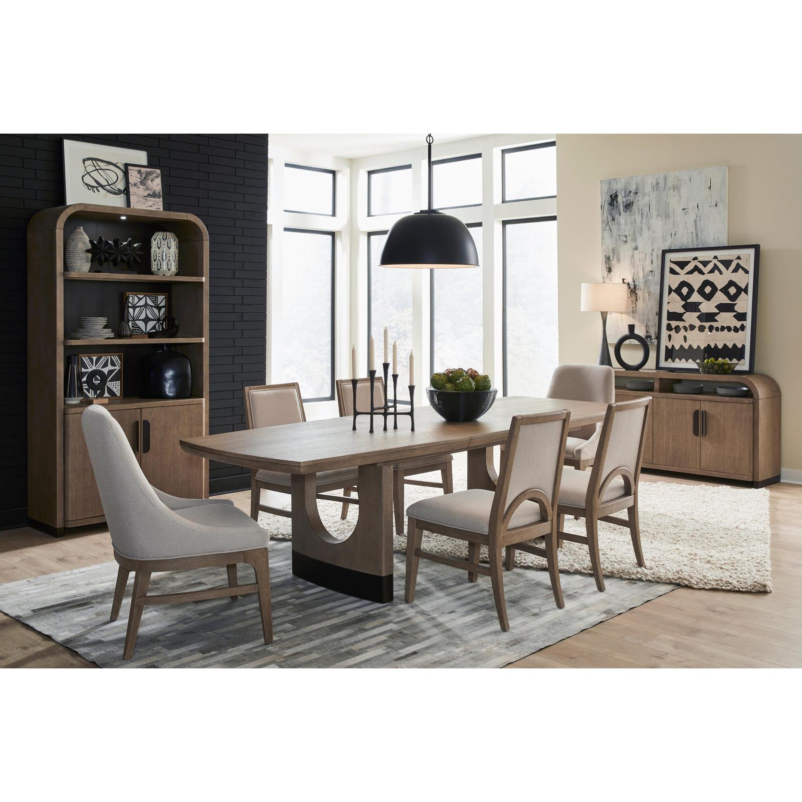 Magnussen Home Tristan Swiss Coffee Upholstered Side Chair Set of 2