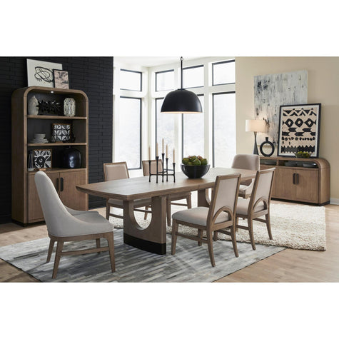 Magnussen Home Tristan Swiss Coffee Upholstered Arm Chair Set of 2