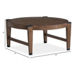 Magnussen Home Kaysen Wallaby And Matte Black Round Cocktail Table