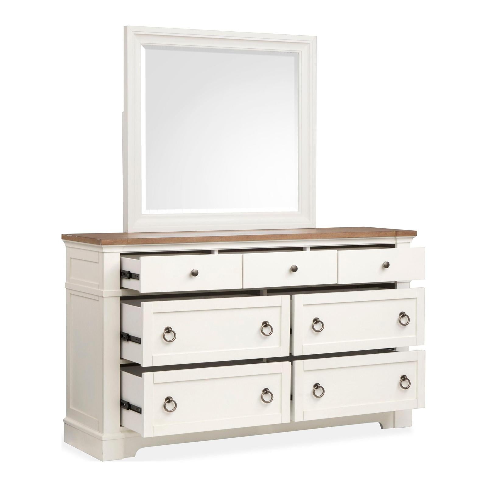 Magnussen Home Kingston Whisper White & Cerused Nutmeg Drawer Dresser