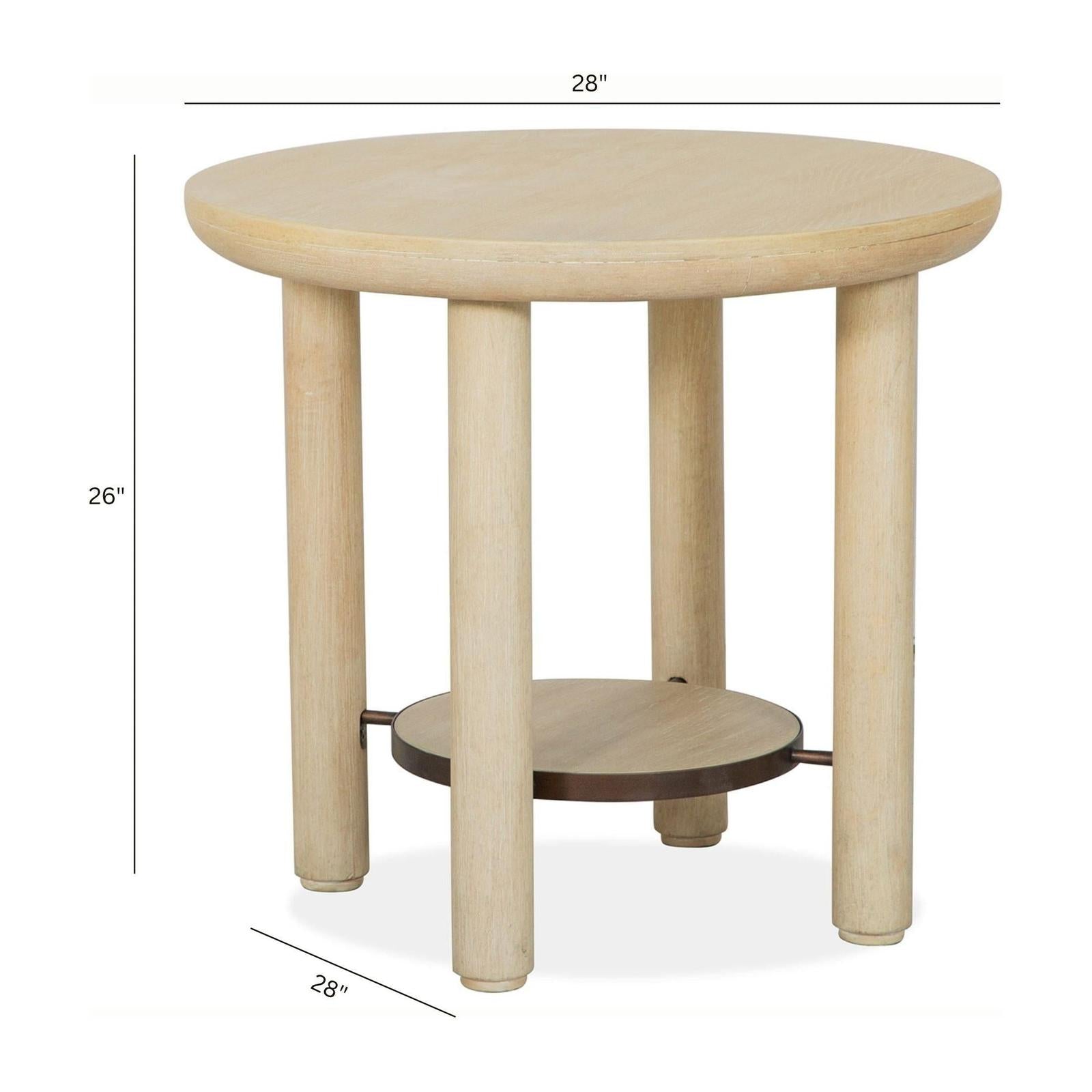 Salt Life Home Sunset Cove Sanibel Brown Round End Table