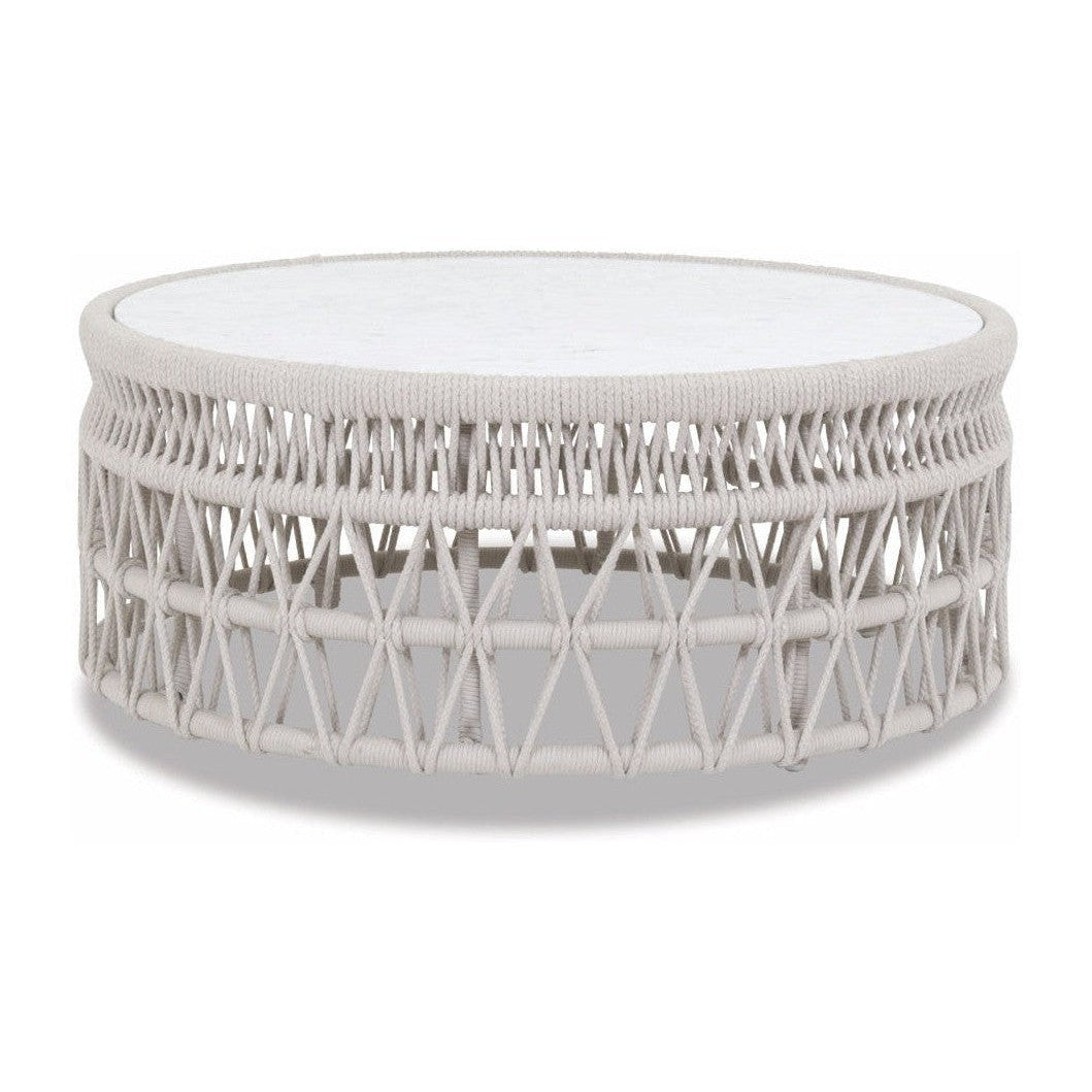 Sunset West Dana Coffee Table with Honed Carrara Marble Top