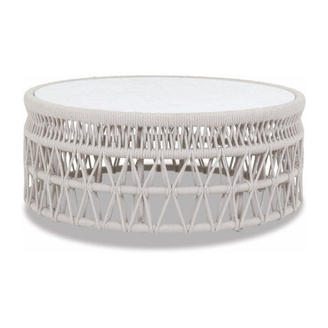 Sunset West Dana Coffee Table with Honed Carrara Marble Top