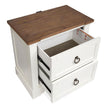 Magnussen Home Kingston Whisper White & Cerused Nutmeg Drawer Nightstand