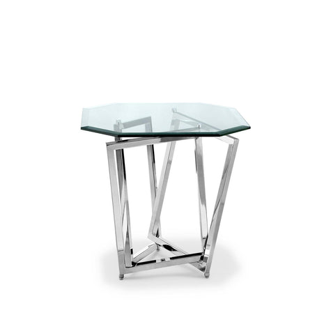 Magnussen Home Lenox Square Acadia White Octagonal End Table