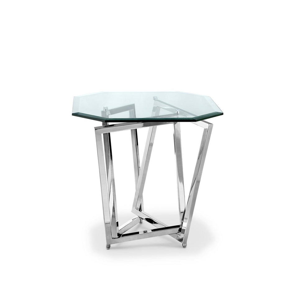 Magnussen Home Lenox Square Acadia White Octagonal End Table