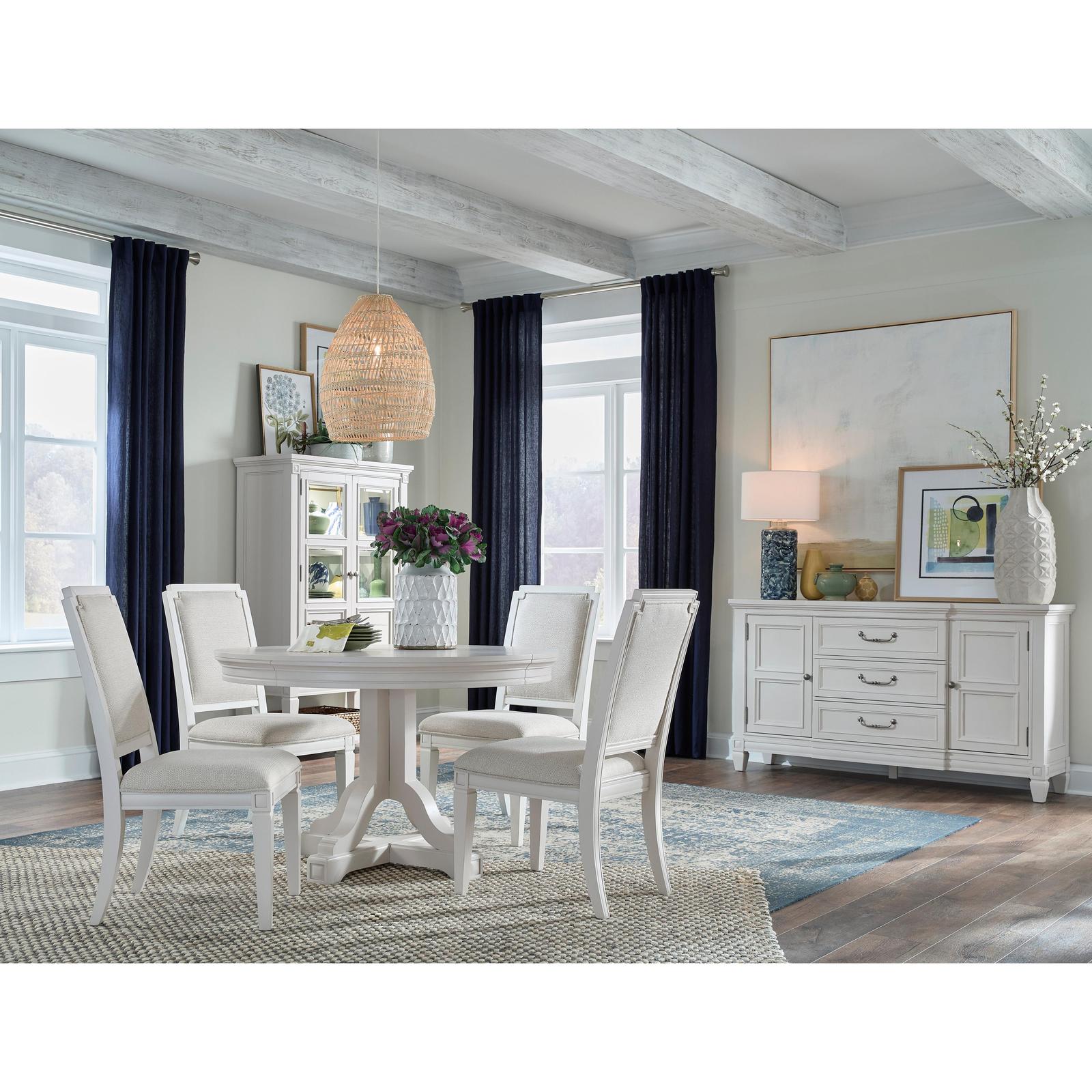 Magnussen Home Willowbrook Egg Shell White Display Cabinet