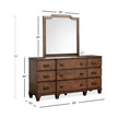 Salt Life Home Sugar Mill Spiced Rum Drawer Dresser with Shaped Mirror