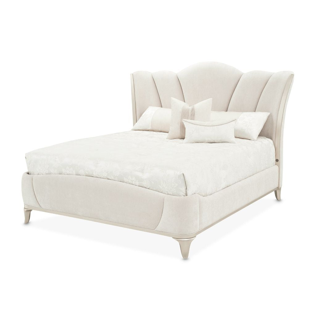 Michael Amini La Marisia Upholstered Bed - Tranquil/Champagne Gold