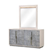 Michael Amini Pavira Dresser with Mirror - Stone