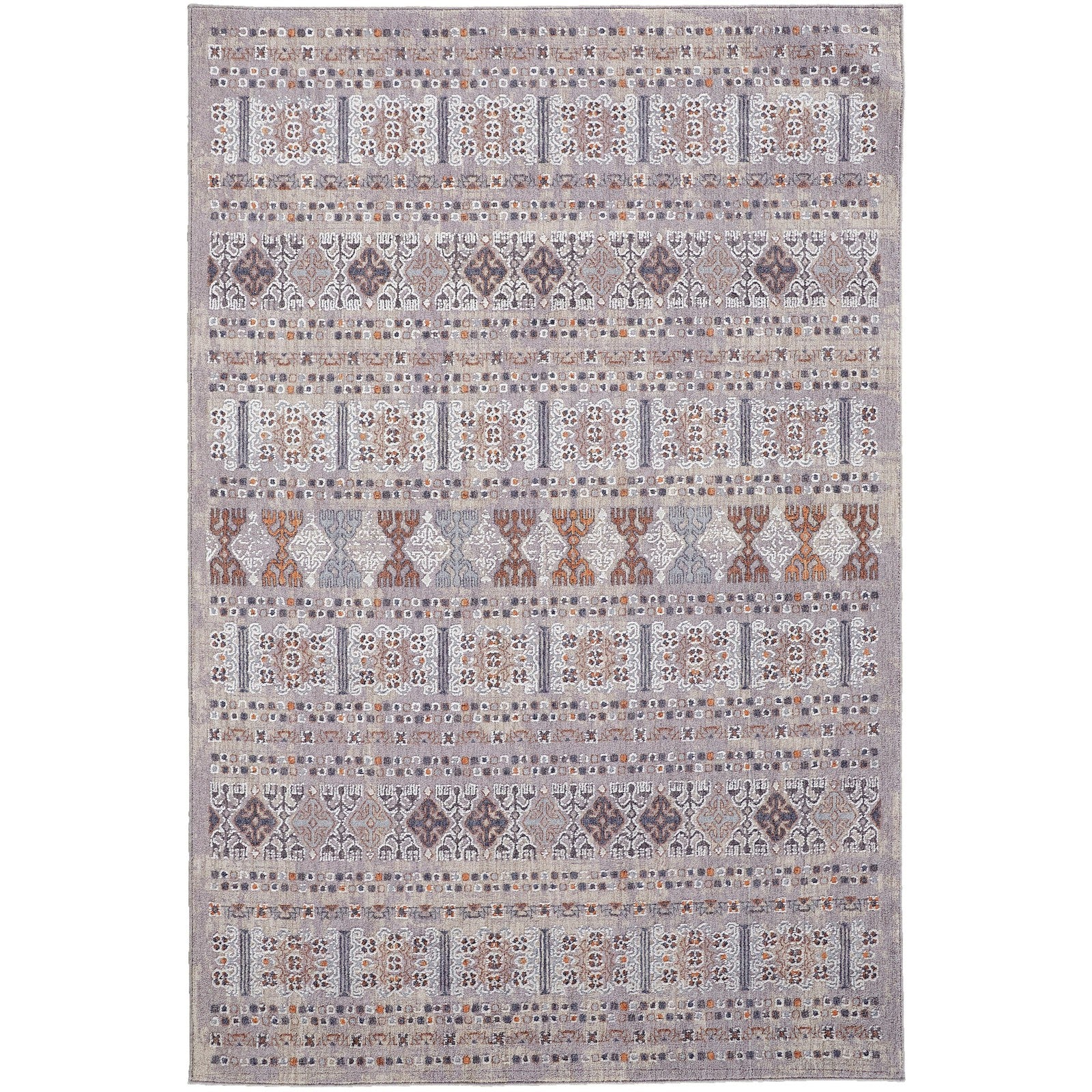 Feizy Francisco 39GCF Transitional Oriental in Orange/Gray/White