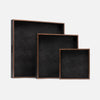 Amina Faux Shagreen Tray - Set of 3