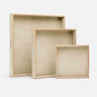 Amina Faux Shagreen Tray - Set of 3