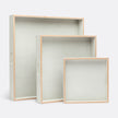 Amina Faux Shagreen Tray - Set of 3