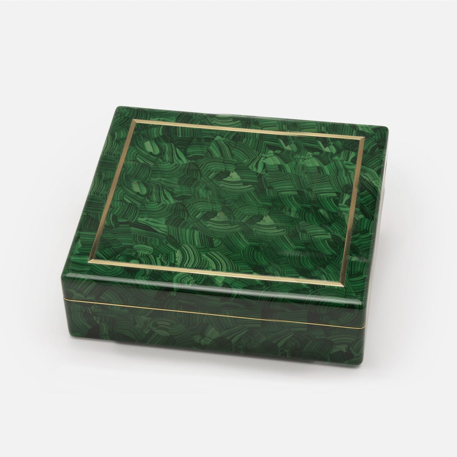 Austen Faux Malachite Box