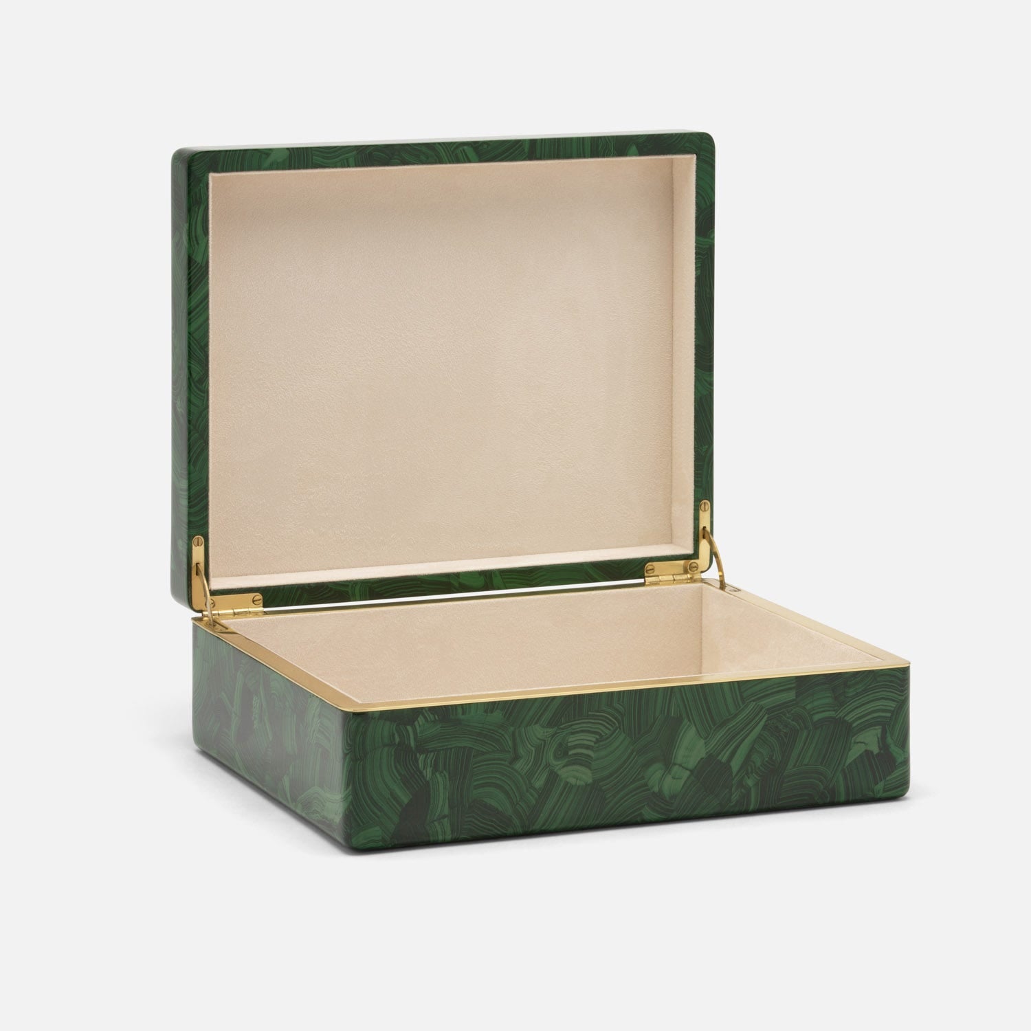 Austen Faux Malachite Box