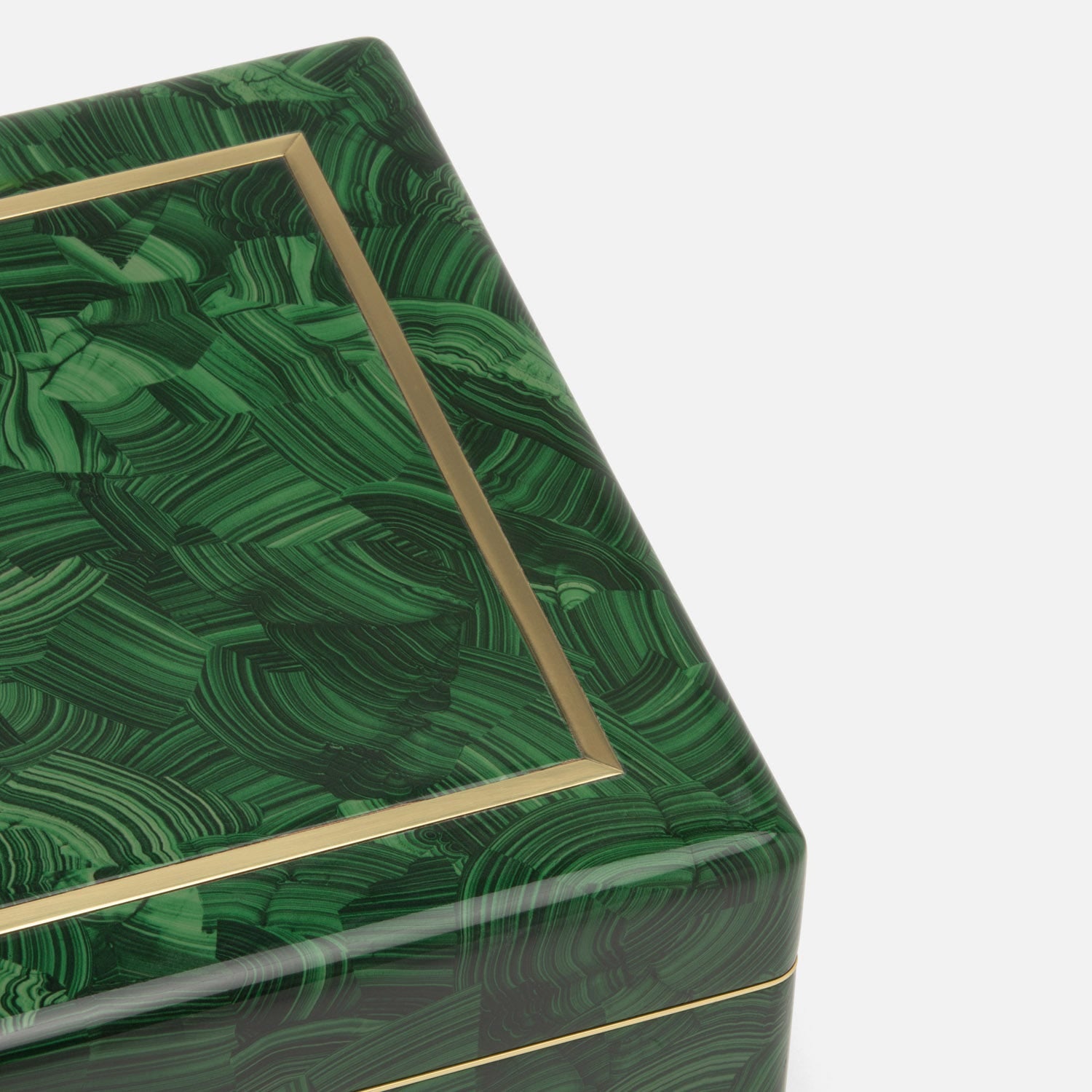 Austen Faux Malachite Box