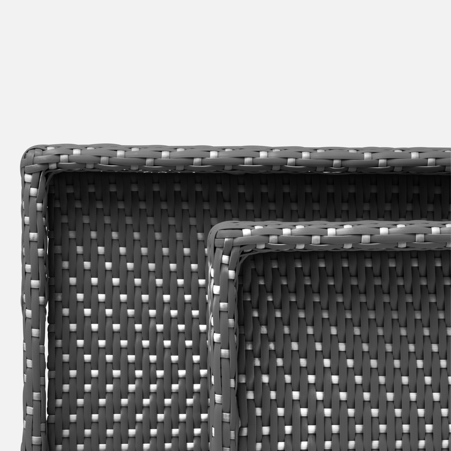 Avanna Faux Wicker Tray - Set of 2