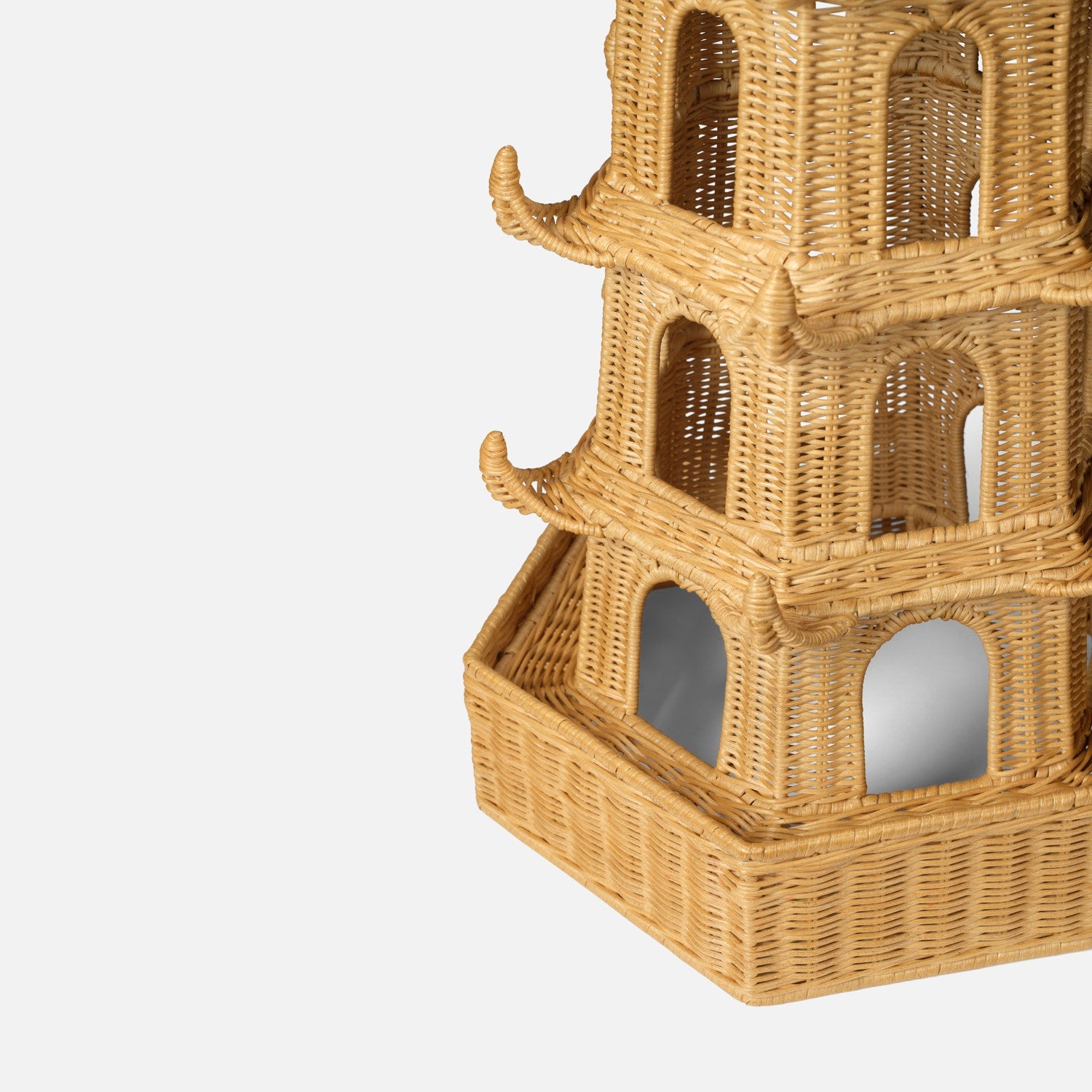 Bardot Rattan Pagoda Sculptures
