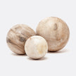 Bram Petrified Wood Spheres - Set of 3