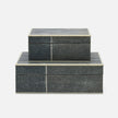 Breck Faux Shagreen Box - Set of 2