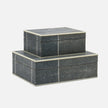 Breck Faux Shagreen Box - Set of 2