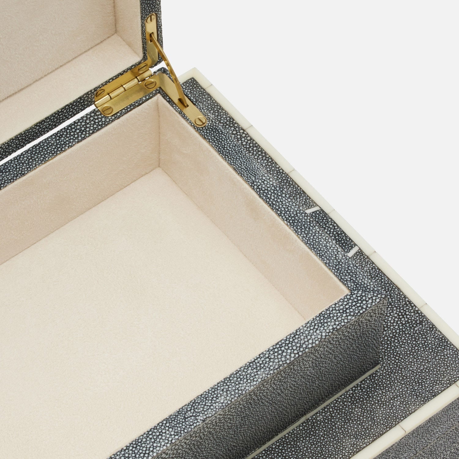 Breck Faux Shagreen Box - Set of 2