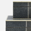 Breck Faux Shagreen Box - Set of 2