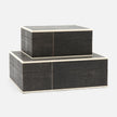 Breck Faux Shagreen Box - Set of 2