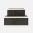 Breck Faux Shagreen Box - Set of 2