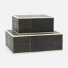 Breck Faux Shagreen Box - Set of 2