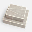 Breck Faux Shagreen Box - Set of 2