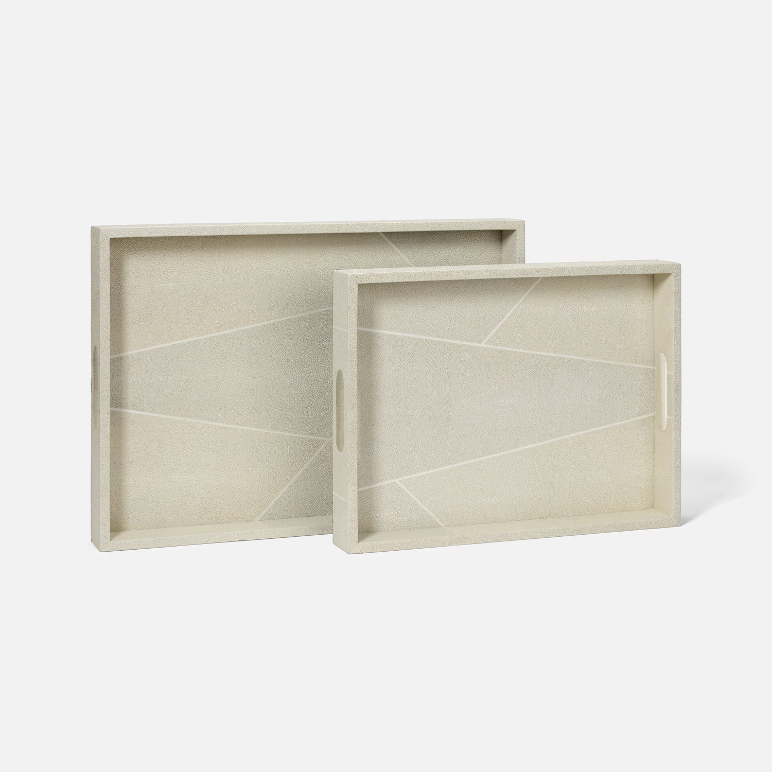 Breck Faux Shagreen Tray - Set of 2