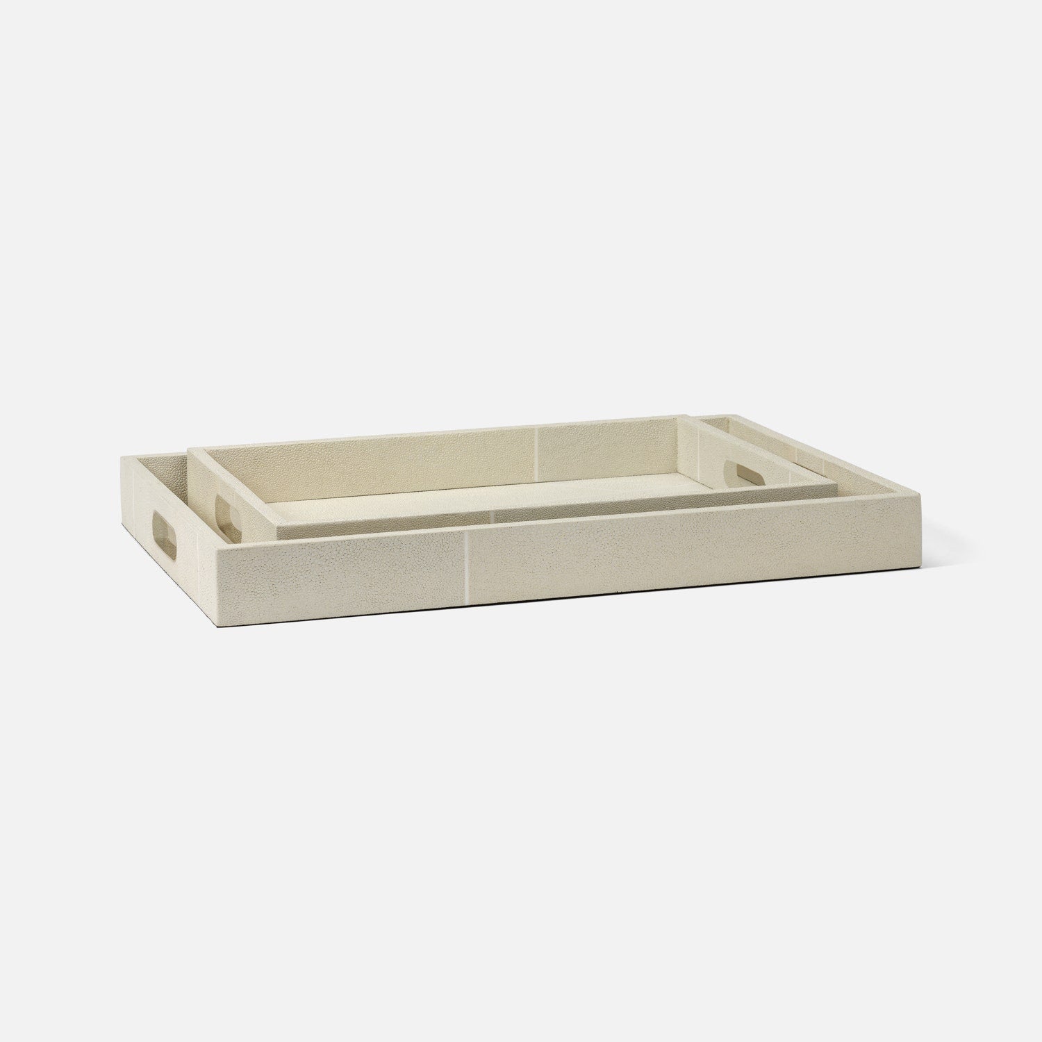 Breck Faux Shagreen Tray - Set of 2