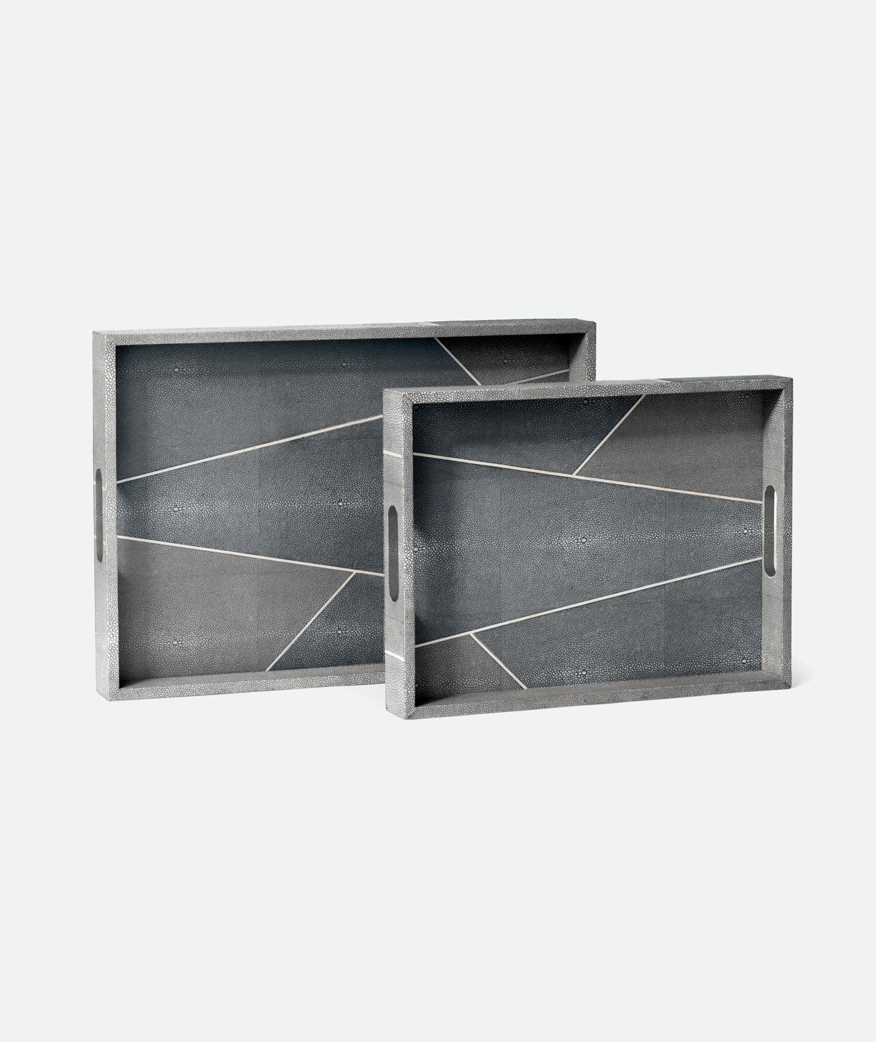 Breck Faux Shagreen Tray - Set of 2