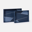 Breck Faux Shagreen Tray - Set of 2