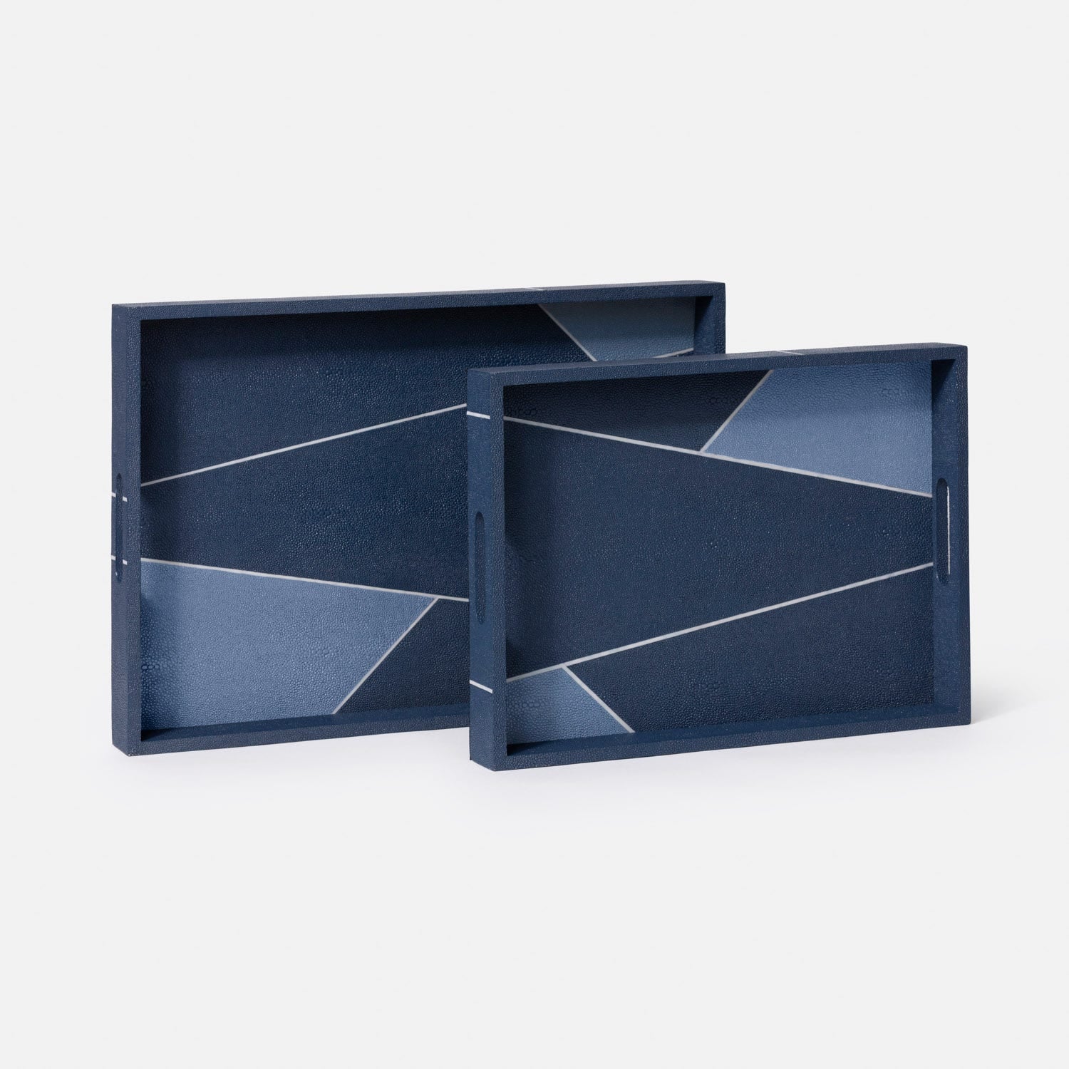 Breck Faux Shagreen Tray - Set of 2